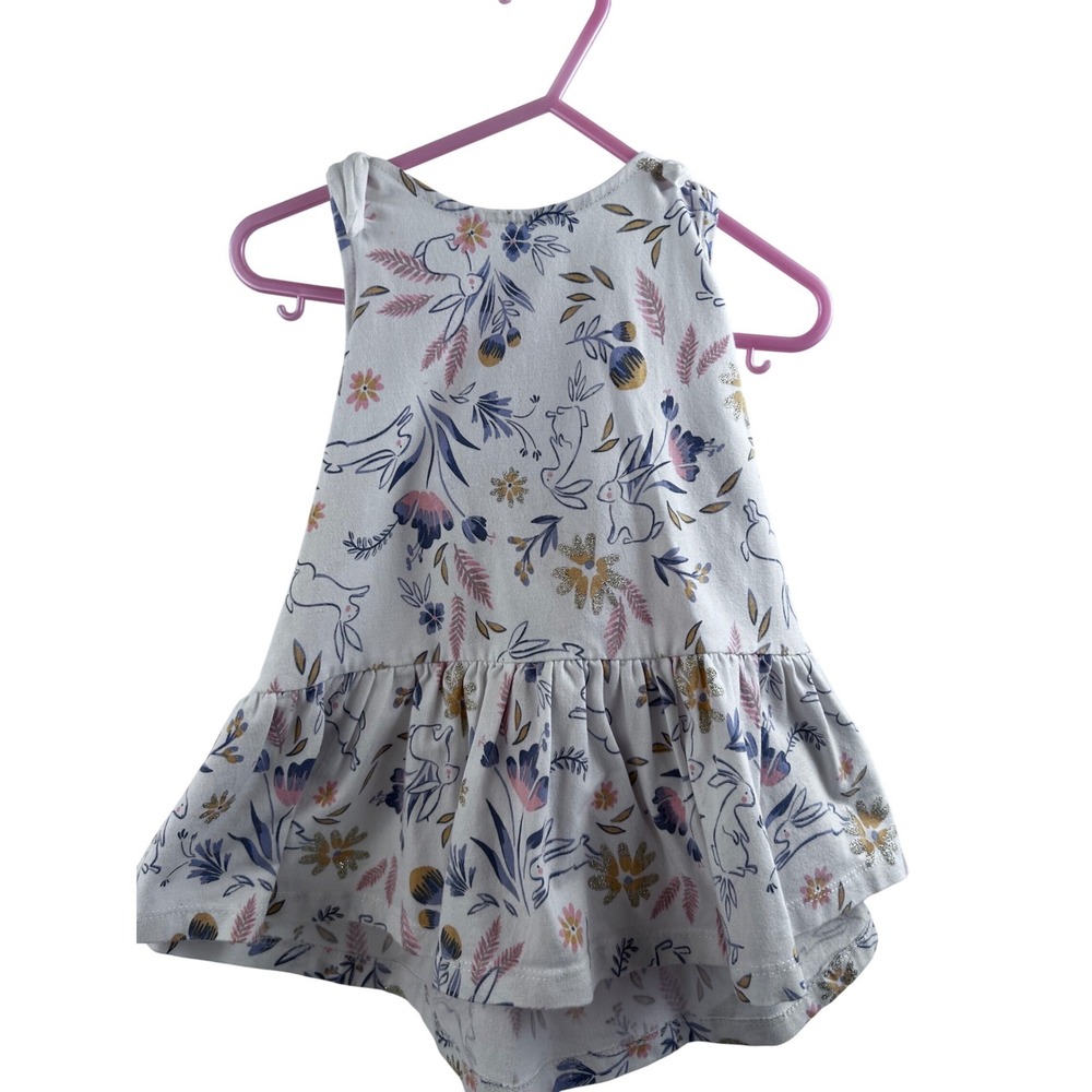 Savannah Tunic Dress and Simple Joys Shorts Set 3T White Pink Floral Bunny Kids